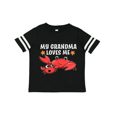 

Inktastic My Grandma Loves Me- Cute Crab Family Gift Toddler Boy or Toddler Girl T-Shirt