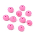 thumbnail image 2 of 100pcs Food Grade Eco-Friendly Silicone Abacus Beads Hot Pink 12x6.5mm Hole: 2mm, 2 of 2