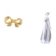 thumbnail image 5 of Asa de mueble,Tirador de latón con forma de lazo para muebles o armario,Tirador de puerta de armario con forma de arco,tirador de cajón de cocina,Figura de escritorio,Estatua de niña linda, 5 of 8