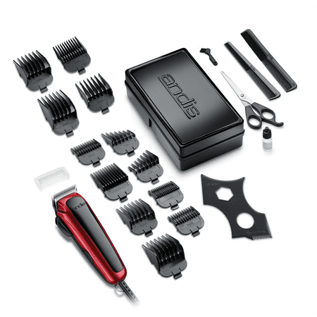 Andis EasyCut Home Haircutting Kit, Black, 20 Piece Kit with Bonus The Cut Buddy
