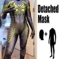 thumbnail image 4 of Halloween adultos niños Miles Morales púrpura reinado Spiderman superhéroe Cosplay disfraz mono completo Zentai segunda piel fiesta, 4 of 4