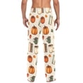thumbnail image 4 of FORMRS Mens Pajama Pants with Pockets Sleepwear Lounge Bottoms Sizes S-2XL, Beige Fall Coffee, 4 of 7