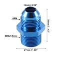 thumbnail image 4 of Unique Bargains Car Blue 8AN Male to M20x1.5mm Male Fitting Adapter Flare Union Coupler Fuel Oil Line Hose End, 4 of 7