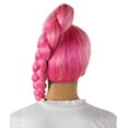 thumbnail image 2 of HPO Adult Women Television Show Pink Color Braided Ponytail Wig, Best for Halloween, Made of Synthetic Fiber, 2 of 5