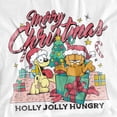 thumbnail image 2 of Garfield Merry Christmas Unisex Adult Long-Sleeve T Shirt, White, 2X-Large, 2 of 4