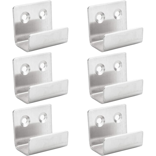 Gancho de pared de acero inoxidable Brillar 6 piezas Gancho para toallas de baño montado en la pared