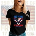 thumbnail image 2 of 250th Anniversary USA Shirts Womens 250 Years American Bald Eagle USA 250th Anniversary T-Shirt, 2 of 4