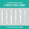 thumbnail image 4 of S.E.I 2-Inch Iron-on T-shirt Letters Block Letter Flock Heat Transfers White, 4 of 5