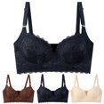 thumbnail image 6 of 2 Pack ylioge S-5X Plus Size Bras for Women with Underwire Push Up Large Bust Bralettes Womens No Show Solid Color D-Cup Support Lifting Work Underwear Bra, 6 of 8