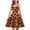 1-Orange522, variant on Oiyii Halloween Dress for Big Girls Spaghetti Strap Bat Printed Party Gown Holiday Pageant Frock,Orange