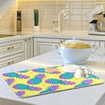 thumbnail image 6 of Pineapple Purple Dish Drying Mat Summer Tropical Fruit Dry Pad Bottle Dryer Rack Kitchen Decor absorbent Easy Clean Drainer Mats for Kitchen Counter Sinks 16"x18", 6 of 6