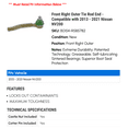 thumbnail image 2 of Front Right Outer Tie Rod End - Compatible with 2013 - 2021 Nissan NV200 2014 2015 2016 2017 2018 2019 2020, 2 of 2