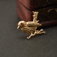 thumbnail image 4 of Broche De Animal De Pájaro De Cristal Vintage Regalo De Joyería Para Hombres Mujeres Niños-oro, 4 of 9