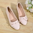 thumbnail image 6 of Women's Fashionable Plus Size Soft Sole Loafers,Comfortable Flat Shoes with Bows,Breathable Casual Footwear for Spring Summer,Versatile Stylish Shoes for Everyday Wear and Leisure Beige A, 6 of 6