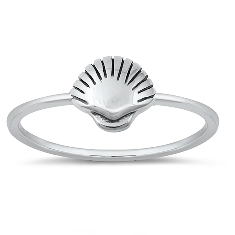 Scissors Ring Genuine Solid Sterling Silver 925 Oxidized Face Height 8 mm Size 9 