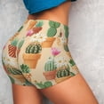 thumbnail image 6 of Seamless Workout Shorts Women - Cactus blooming potted plant Biker Gym Running Yoga Spandex Shorts for Women, 6 of 7