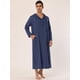 thumbnail image 2 of Camisón de hombre Camisón de dormir largo Camisón con capucha Pijama de camisón Azul marino XL, 2 of 5