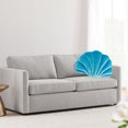 thumbnail image 4 of Seashell Decorative Throw Pillow Velvet Shell Shape 13x10in Soft Plush Insert Washable Multicolor Cute Pillow for Couch Bed Sofa Kids Room Beach Ocean Themed Home Decor, 4 of 5