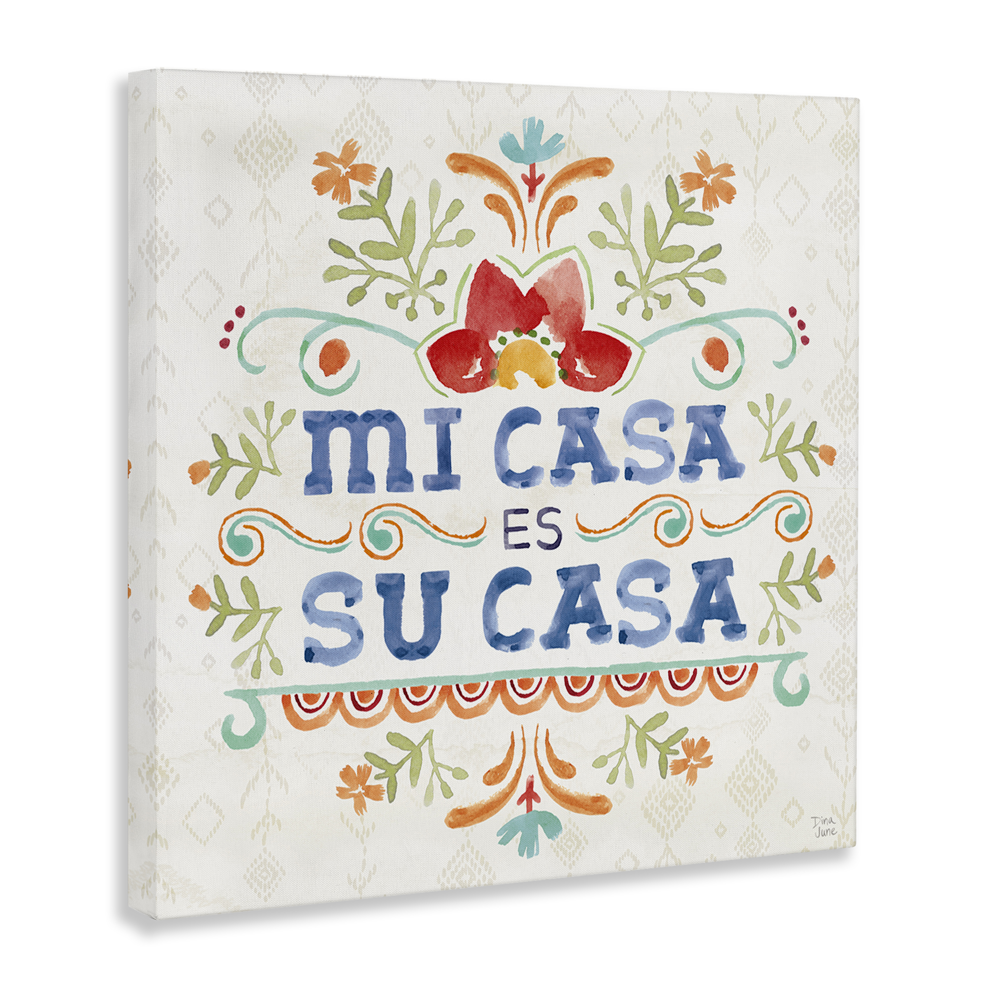 Stupell Industries Su Casa Hogar Acogedor Inspirational Quotes & Sayings Painting Wrapped Canvas Art Print Wall Art, 30 x 30