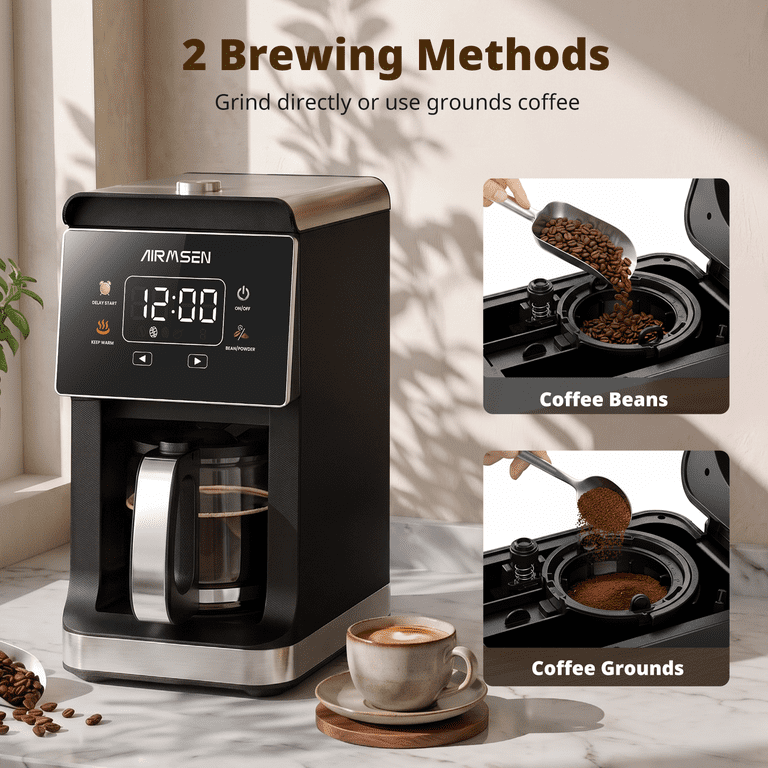 5-Cup Grind and Brew Coffee Maker with Programmable Timer photo 4