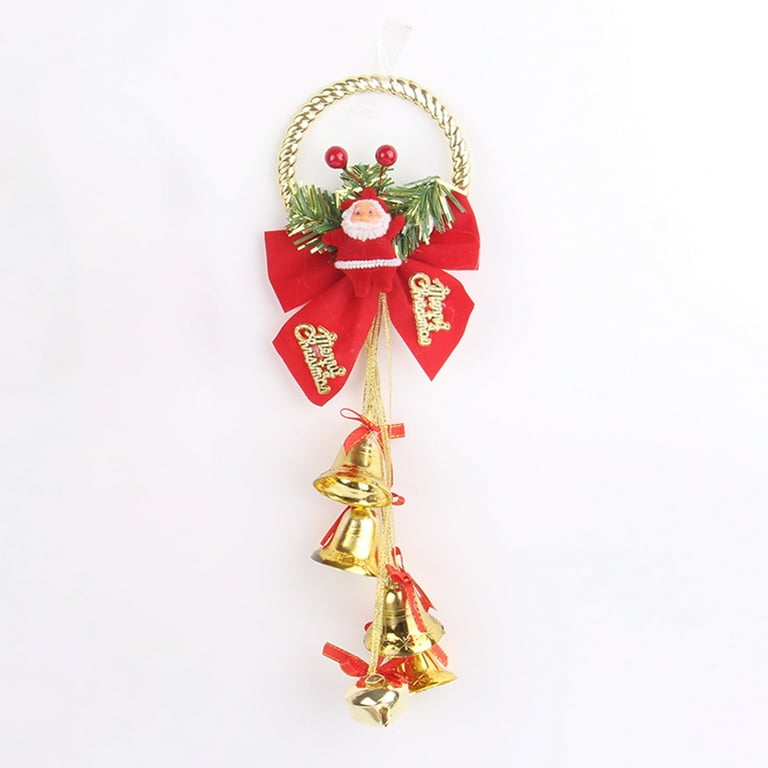 8” Metal Holiday Santa Ornament with Ribbon