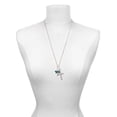 thumbnail image 3 of Delight Jewelry Silvertone Dragonfly with Green & Blue Wings I Set You Apart Engraved Cross Zoey Necklace, 28", 3 of 4
