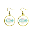 thumbnail image 1 of Construccion de China Great Wall * wordcloud Ear Dangle Golden Drop Earring Jewelry Mujer Unbranded M, 1 of 3