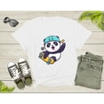 thumbnail image 3 of Skateboarding Happy Panda Skateboard Cute Sporty Animal T-Shirt Panda Skateboarder Lover Gift T Shirt for Men Women Boys Girls Tshirt, 3 of 8