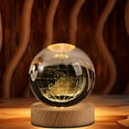 thumbnail image 4 of Gnmfd Crystal Night Light Saturn Solar System Engraved LED Desk Lamp 2.35 Inch Decorative Night Light for Bedroom Living Room Office Study Table Holiday Gift Room Lights, 4 of 6