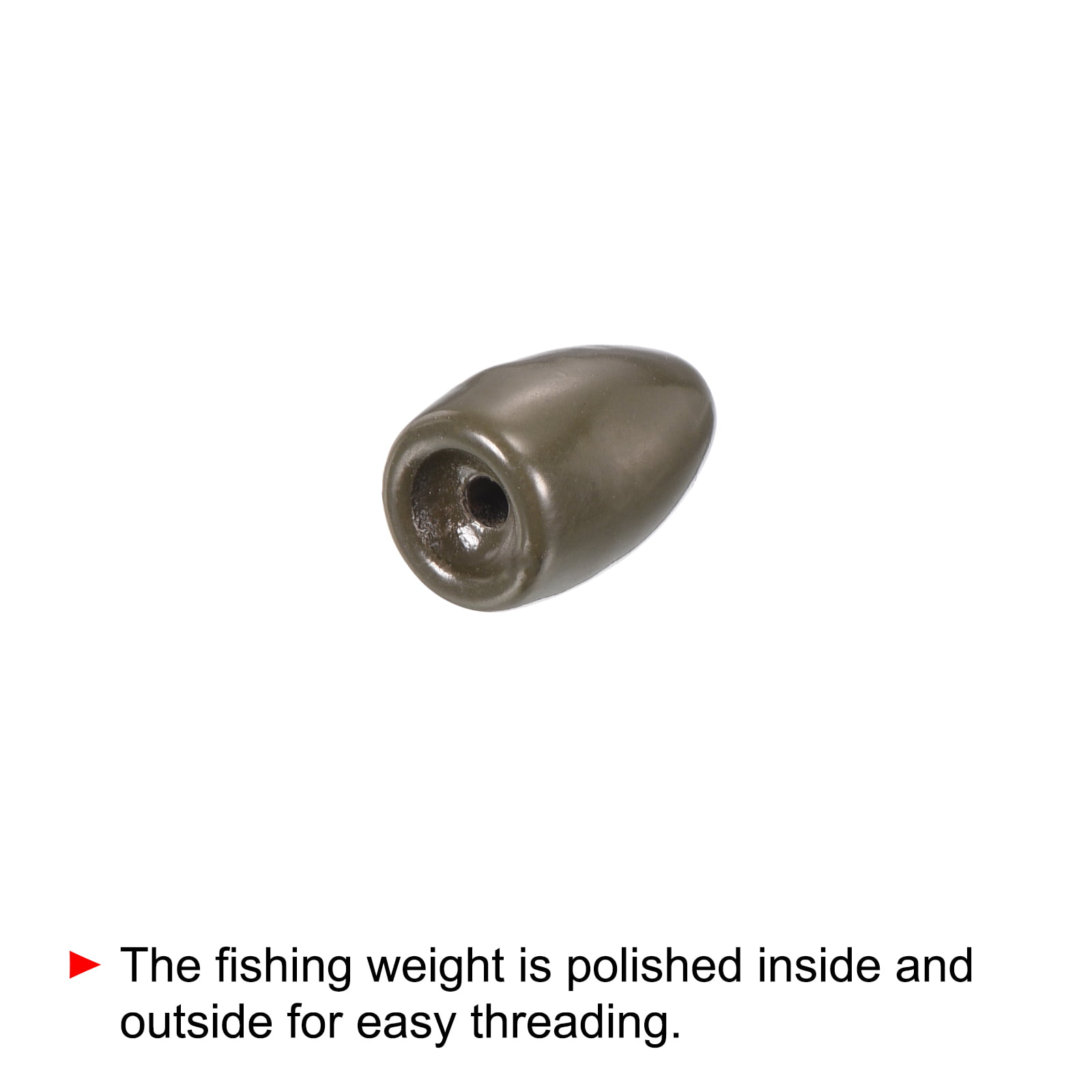 LootShark Fishing Weights, 3/4oz to 1/8oz Bullet Weights, Fishing