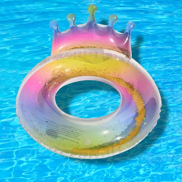 Anillo de natación inflable de 70 cm/90 cm, anillo flotante portátil para playa (corona de 70 cm)