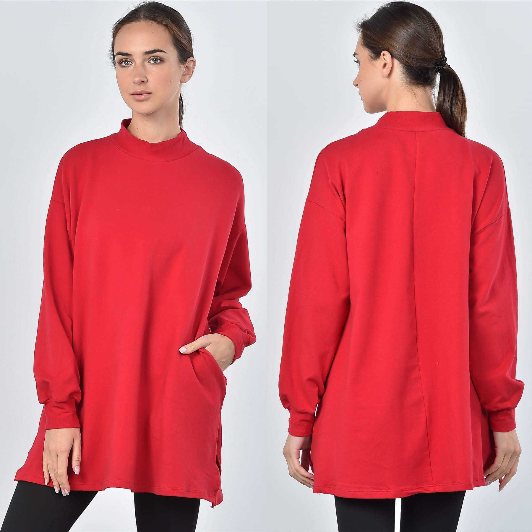 cotton tunic sweatshirt