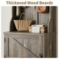 thumbnail image 3 of 77" Freestanding Entryway Hall Tree with Shoe Storage, Space-Saving Coat Rack Featuring 5 Hooks, 2 Open Cubbies and Shoe Cabinet for Hallway, Living Room and Mudroom, 3 of 6