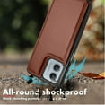thumbnail image 3 of Tekcoo for Motoro Moto G 5G/G Power 5G 2023 Wallet case, Flip Wallet Leather Magnetic Clasp Case with Credit Card Holder and Shockproof Function Kickstand Phone Cover - Brown, 3 of 7