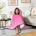 thumbnail image 4 of Wearable Blanket,Pink Gradient Leopard Print Hooded Wearable Sherpa Blanket for Adults & Teens,Winter Poncho Shawl Wrap Cape Thick Warm,50"x60", 4 of 5