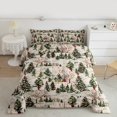 thumbnail image 2 of Feelyou Girly Green Tree Bedding Comforter Set, Rustic Winter Snowflake Twin Comforter Sets, Merry Christmas Theme Reversible Bedding Set, Ultra Soft Home Decor, 2pcs, 2 of 8