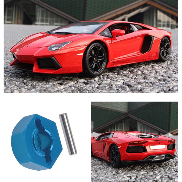 8 Uds. Adaptadores hexagonales de cubo de rueda de coche con Control remoto de aleación de aluminio azul de 12mm con pines ajuste Universal para pieza de repuesto de coche 1/10 LingWen 9024715763839