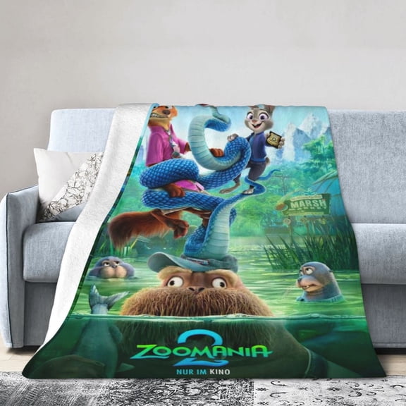 Zootopia 2 Blanket Warm Soft Flannel Throw Blankets For Home Sofa Office Bedroom 40"x30"