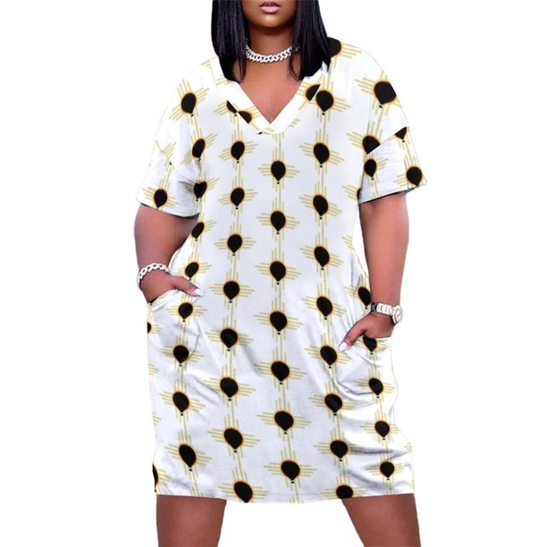 Vestido africano holgado de globo para mujer con bolsillo traje corto atrevido para baile de graduación
