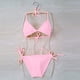 thumbnail image 5 of Conjunto de Bikini Acolchado sin Mangas, Traje de Baño de Corte Alto para la Playa Y la Piscina, 5 of 6