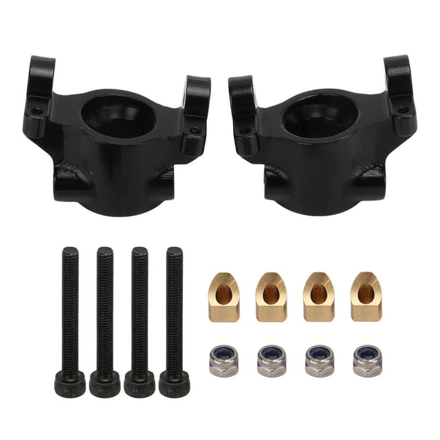 1 par de aleación de aluminio asiento delantero C CNC C Hub para Axial RBX10 Ryft 1/10 piezas de coche trepador de control remoto negro