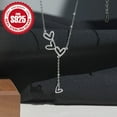 thumbnail image 6 of SUSOLA S925 Sterling Silver Heart Tassel Necklace, Hypoallergenic Clavicle Chain with Cubic Zirconia, Perfect for Mother's Day, Valentine's Day, Weddings, and Daily Wear, 3.5g, Blingbling, Cute, 6 of 8