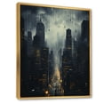 thumbnail image 2 of Designart "Skyscrapers Metropolis I" Cityscapes Floater Framed Canvas Art Print, 2 of 7