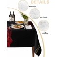 thumbnail image 3 of Red Rose Tablecloth Rectangle Table Cloth 60x102, Waterproof Tablecloth Outdoor Table Cloth, Vintage Abstract Garden Flower Floral Black Washable Table Cover for Kitchen Dinning Party, 3 of 8