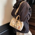 thumbnail image 6 of Women Shoulder Bag Korean Styles Crossbody Bag Drawstring Messengers Bag Commuting Bag Canvas Bucket Bag Handbag, 6 of 9