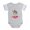 Heather Gray, variant on CafePress - Bulldog Valentine - Cute Infant Baby Football Bodysuit