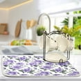 thumbnail image 5 of Rose Flowers Purple Dish Drying Mat Microfiber Kitchen Pad Large Counter Absorbent Dish Mats Drainer Rack 18"x24", 5 of 7