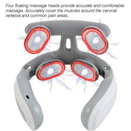 Geevorks Neck Massager,Neck Heat Chinese Voice Nebublu Heat Neck Muscles 4 Neck Neck Pain Usb Heads Vibrator Neck Broadcast Women Heat Neck Relax Neck Muscles Heated Neck Relax Muscles Owsoo