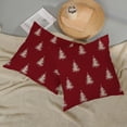 thumbnail image 5 of Christmas Pillow Covers 16x16 Christmas Tree Red White Decor Throw Pillows Case for Couch Winter Xmas Indoor Outdoor Decorative Cushion Cases for Sofa Bed Decorations Set of 2, 5 of 6