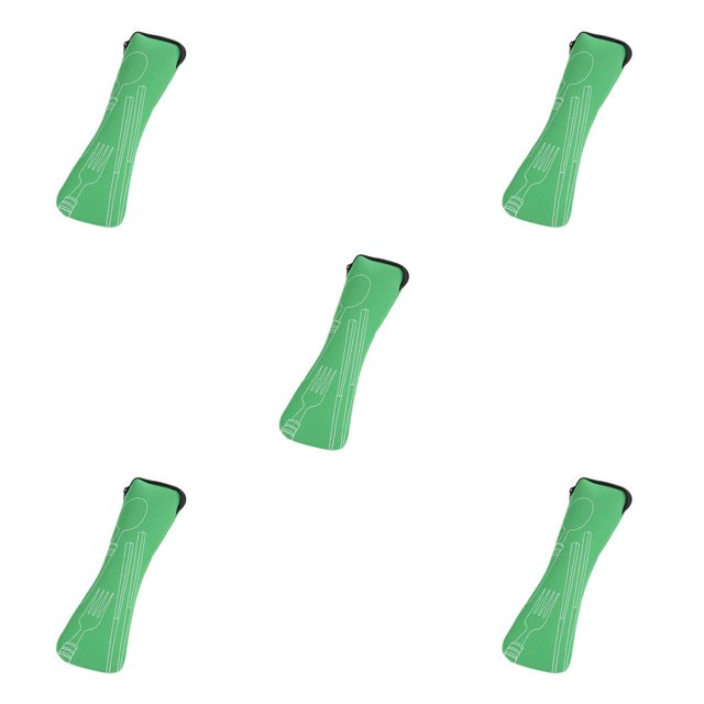 Injueey Soportes para vajilla Vajilla al aire libre Bolsa Estuche Bolsas Estuches para comedor Verde Type2 NO2